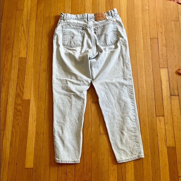 90s Vintage Levis 551 Light Wash Jeans Sz 16 - Picture 2 of 12